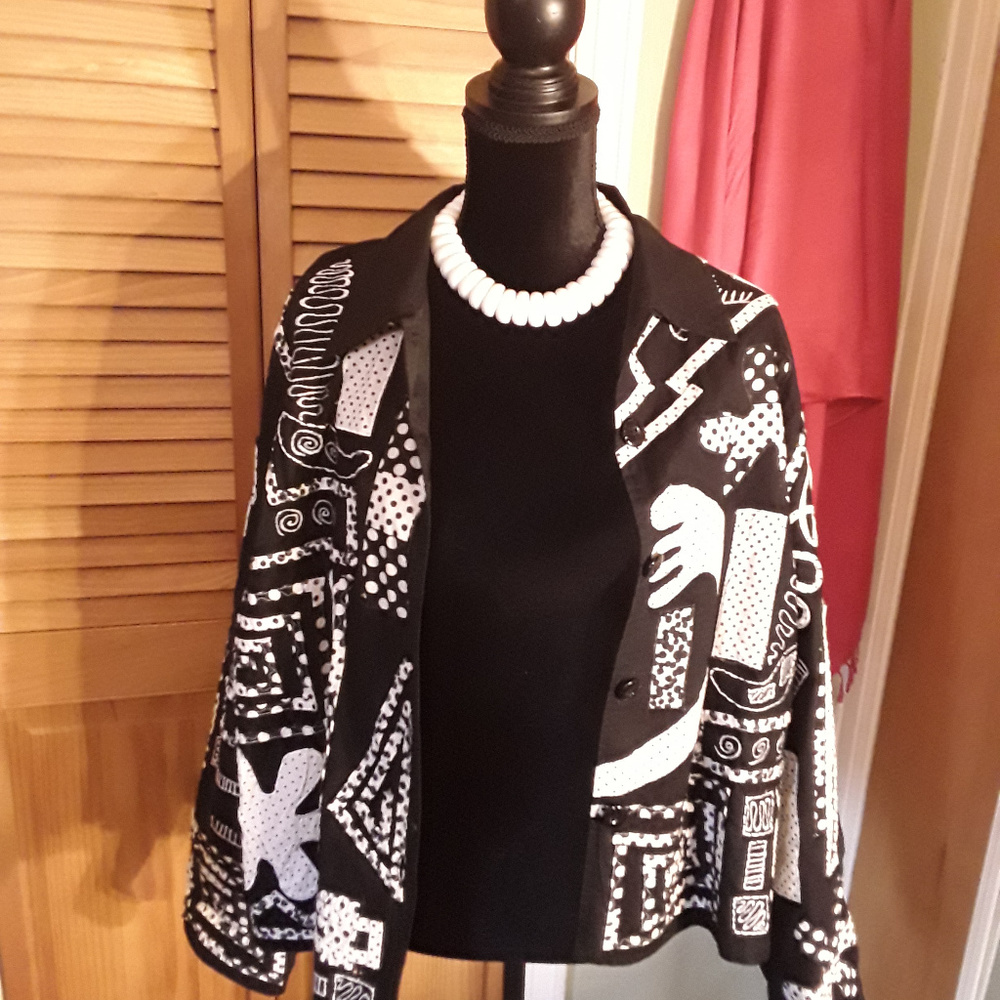 Embroidered cotton jacket - Picture 3 of 5